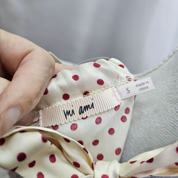 Francesca's Collections Miami Polka Dot Halter Peplum Tank Size Small - Picture 8 of 10